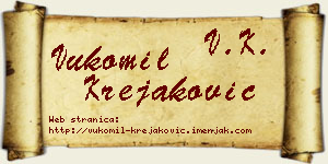 Vukomil Krejaković vizit kartica